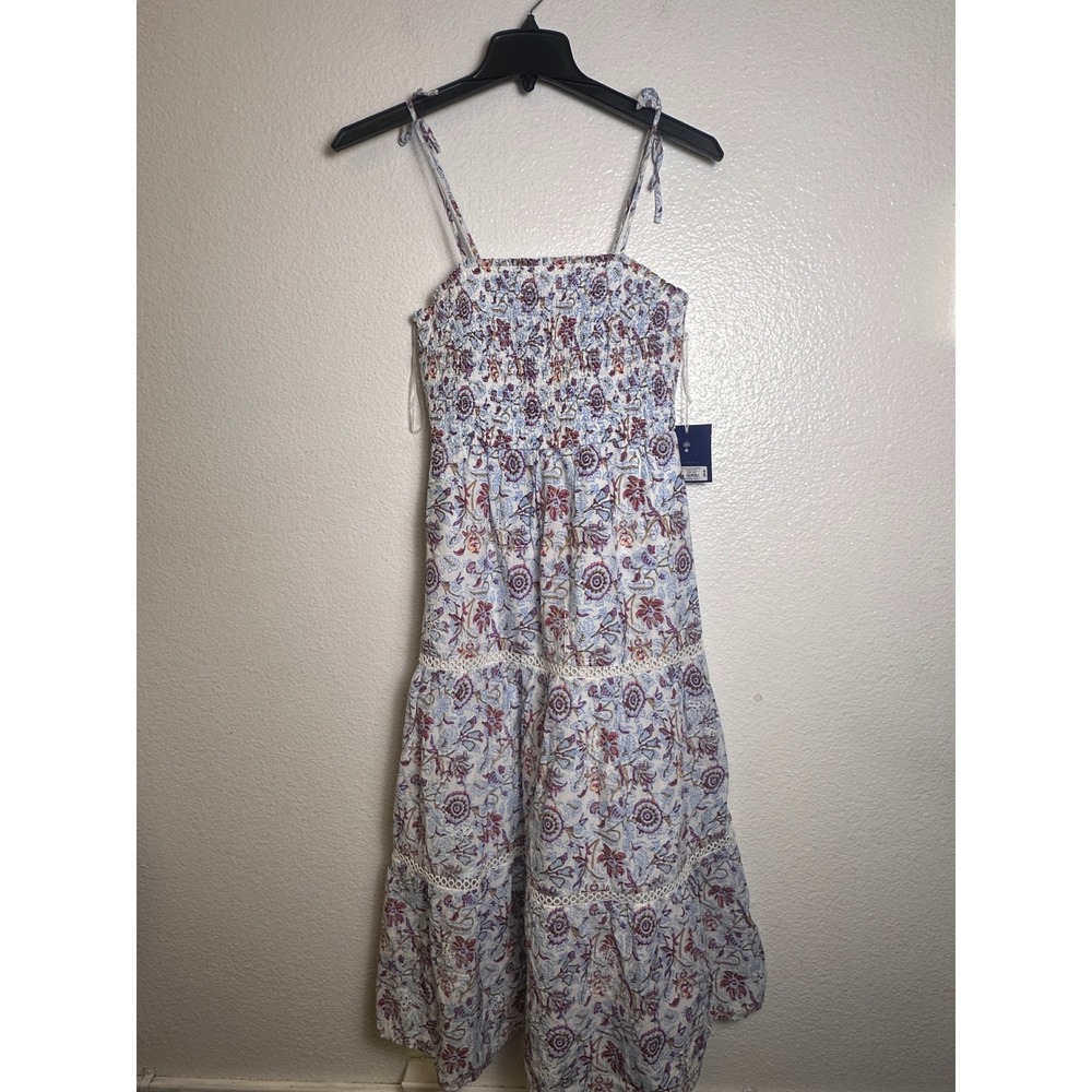 Roller Rabbit for Target Floral Paisley Smocked Tiered Midi Dress Small NWT